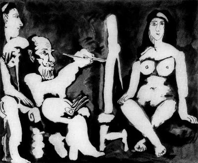 Paintings Reproductions The Painter And His Model By Pablo Picasso