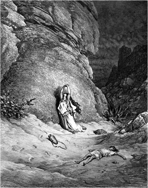 Hagar and Ishmael in the wilderness