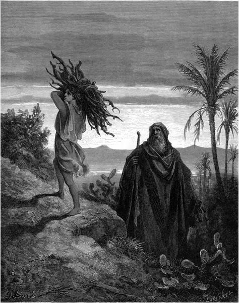 Abraham prepares to sacrifice Isaac