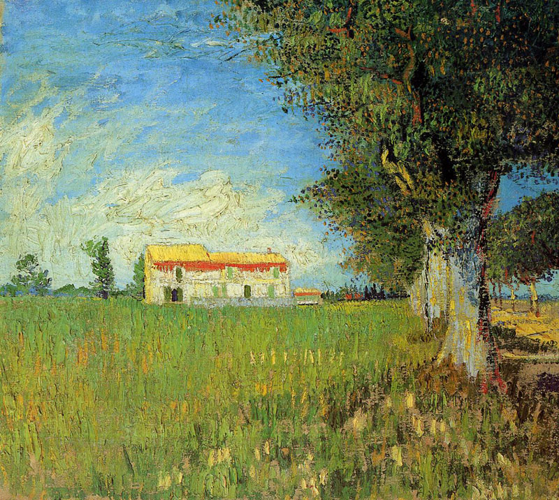 van gogh houses and figure