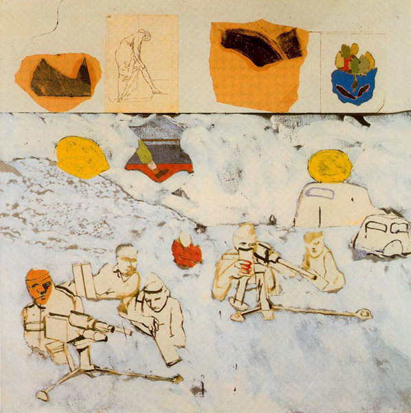 Cross and Chimney Art Postcard 1984-5 by R.B Kitaj MU1948 The Painter 